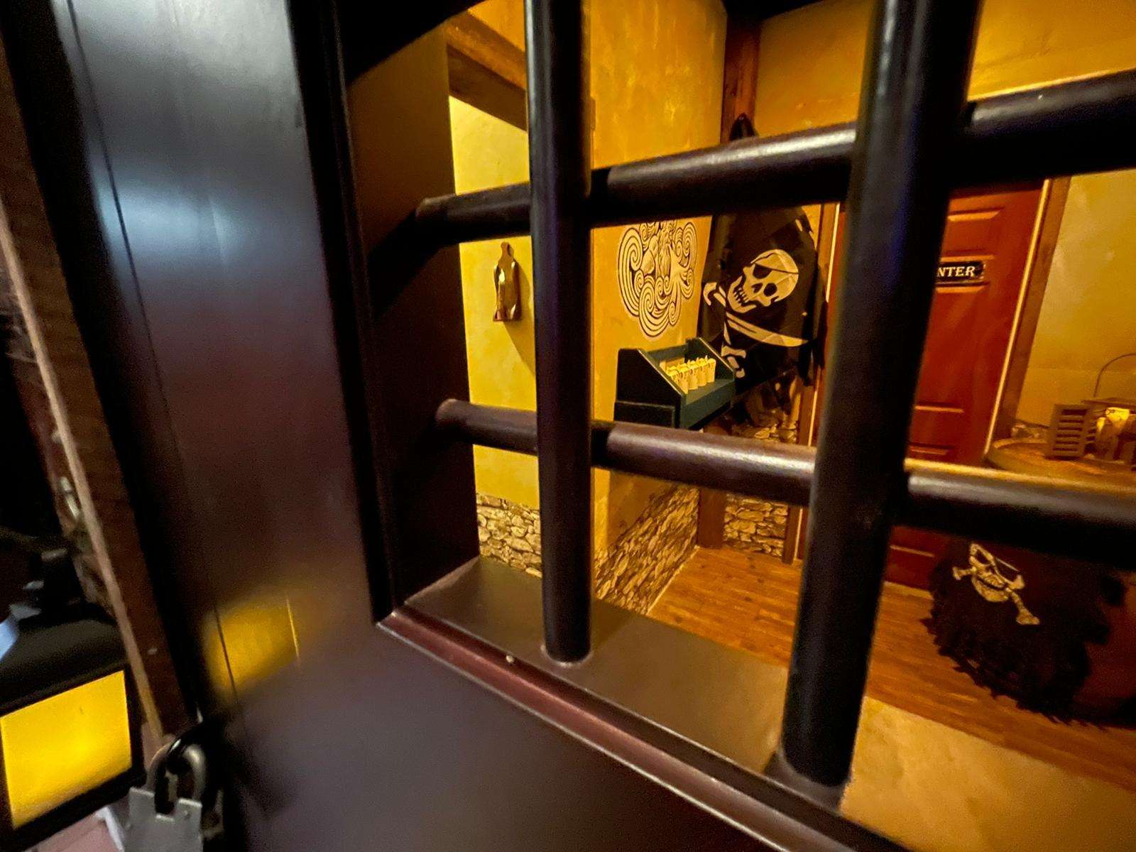 Legend of the Shoals pirate escape room by Indestroom at Monkey Mind, Portsmouth: the prison bars