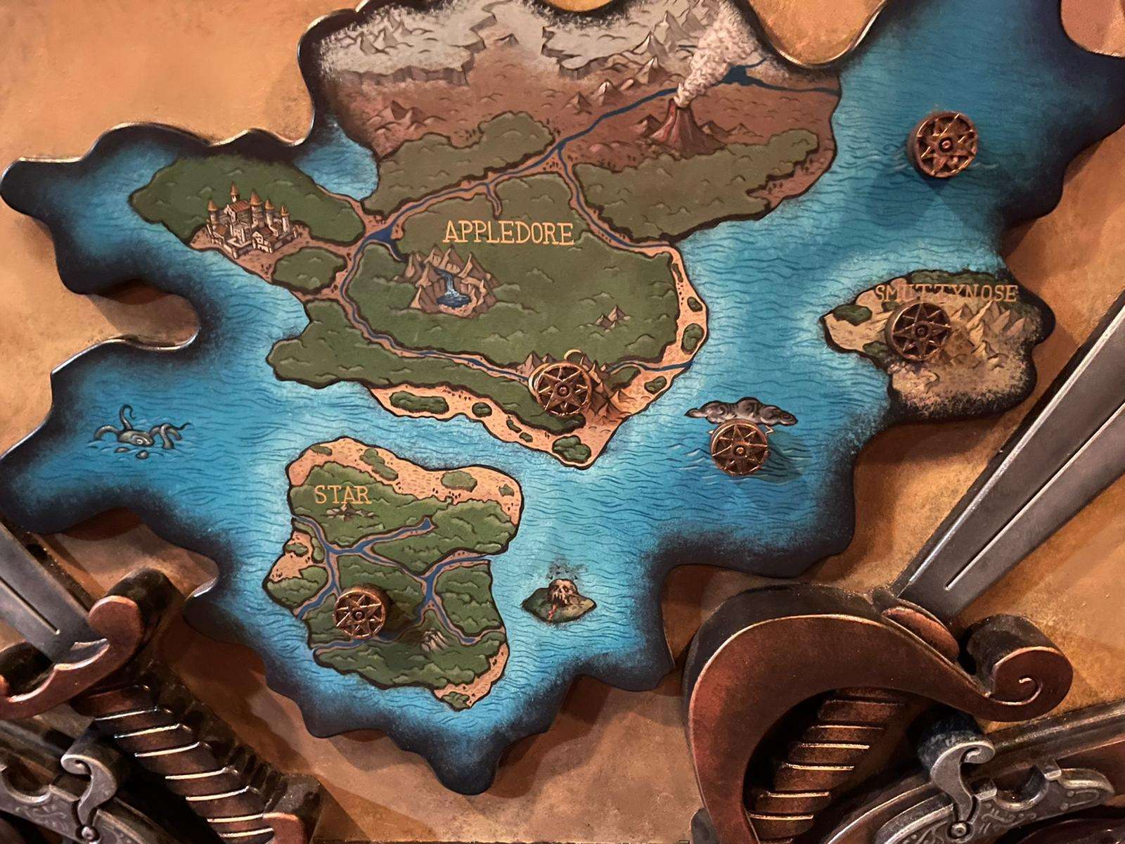 Legend of the Shoals pirate escape room by Indestroom at Monkey Mind, Portsmouth: the custom map of the Isles of Shoals